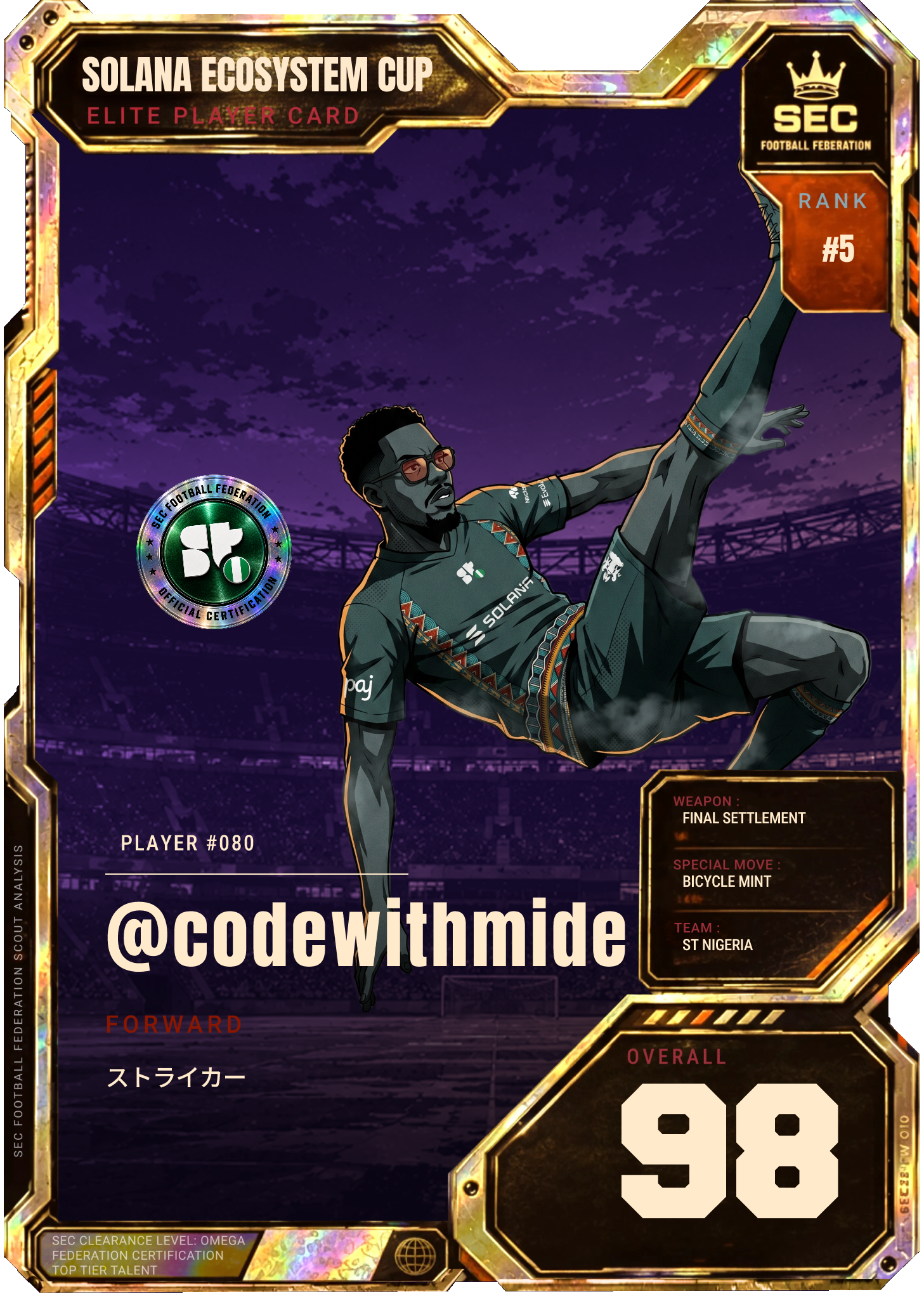 @codewithmide's Solana Ecosystem Cup card