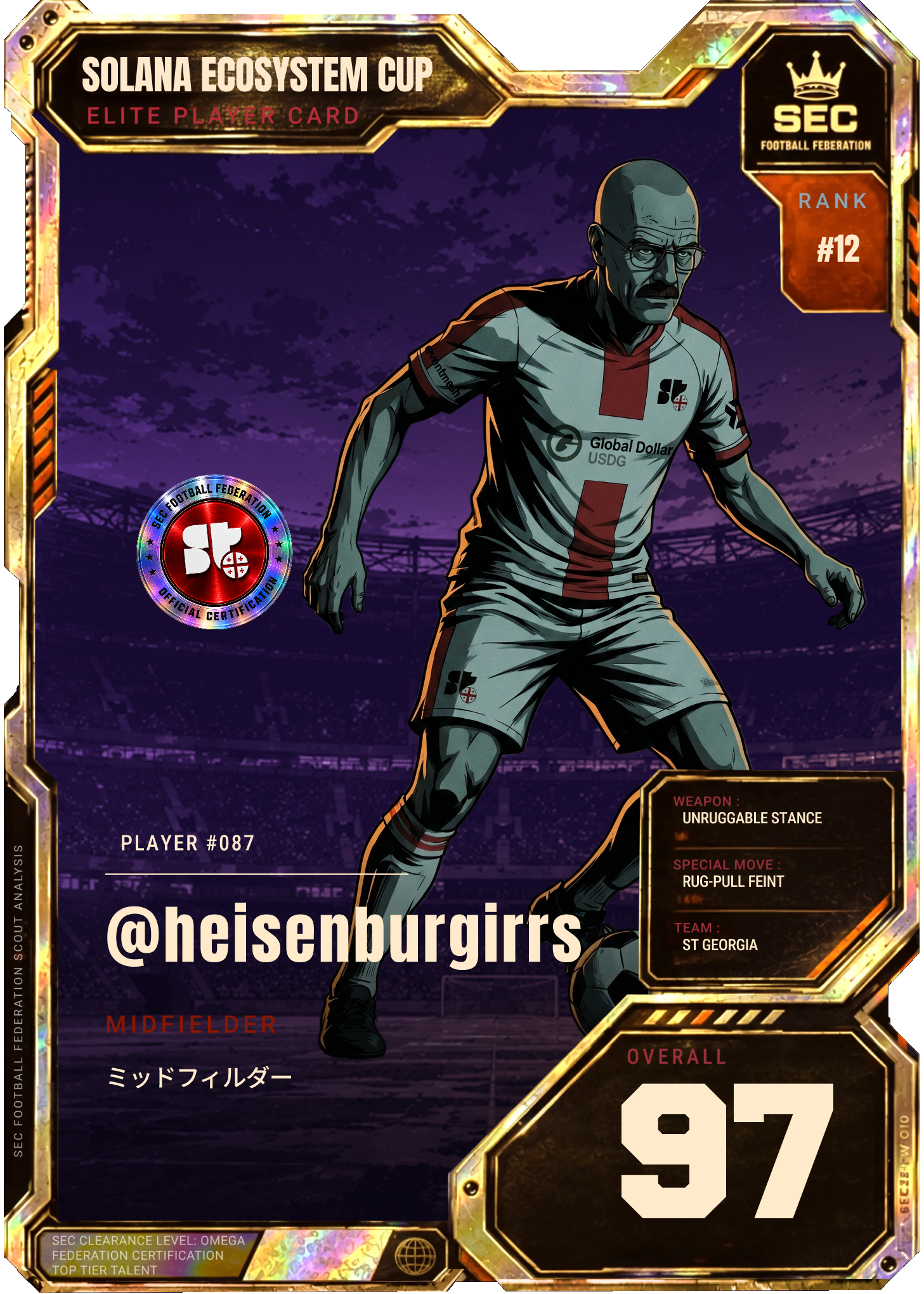 @heisenburgirrs's Solana Ecosystem Cup card
