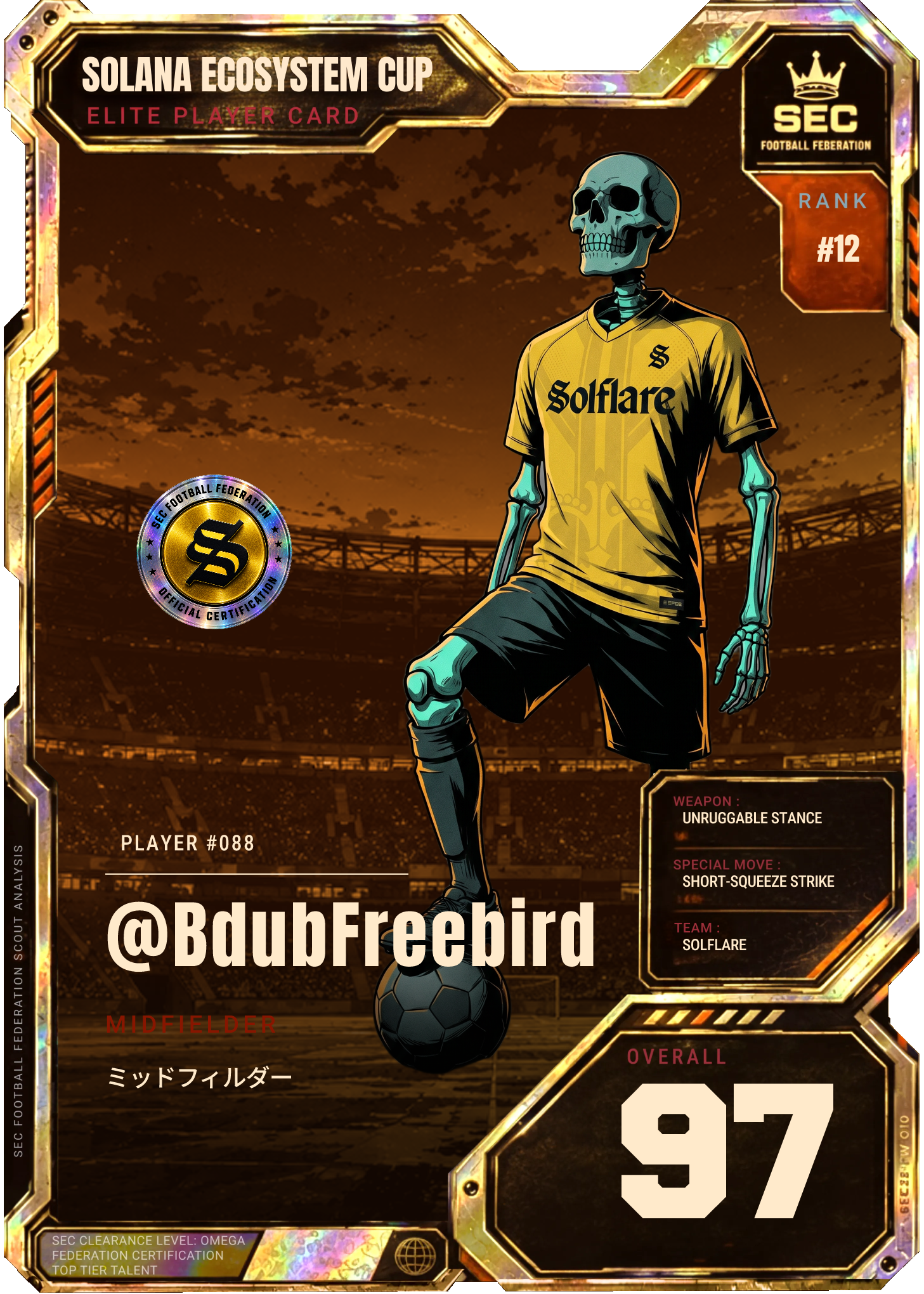 @BdubFreebird's Solana Ecosystem Cup card