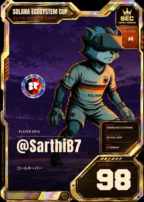 Mystic card of @SarthiB7, Superteam Germany