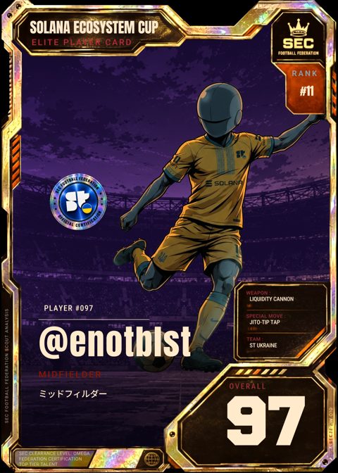 Mystic card of @enotblst, Superteam Ukraine