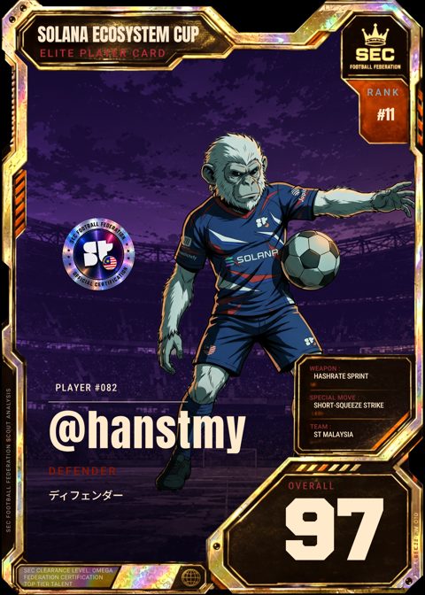 Mystic card of @hanstmy, Superteam Malaysia