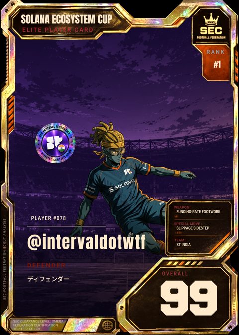 Mystic card of @intervaldotwtf, Superteam India